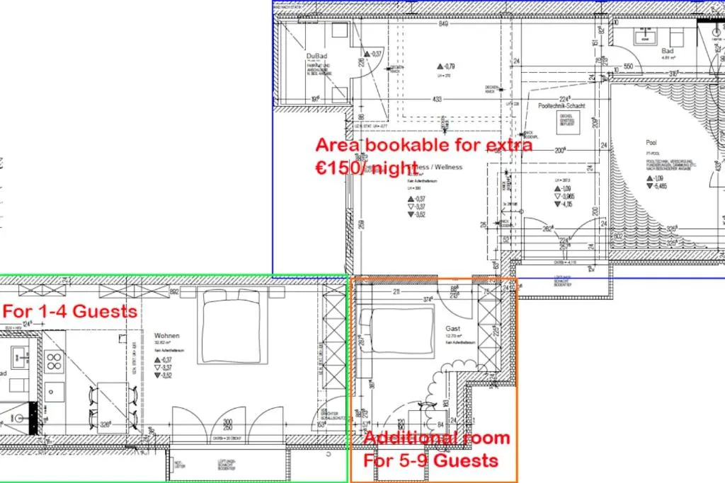 Image of UG Neubau City Wohnung – Pool, Gym, Sauna, zweites Bad extra buchbar